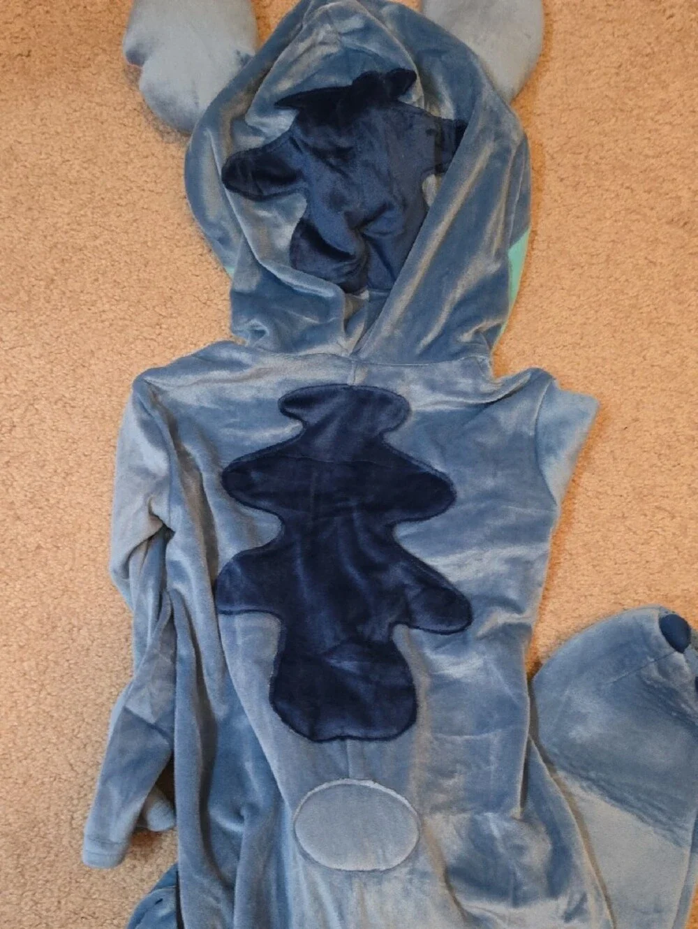 Disney Stitch Toddler Plush Jumpsuit - Light Blue, Purple